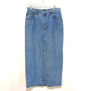 VINTAGE Gap Denim Midi Skirt Normcore Y2K Size 8